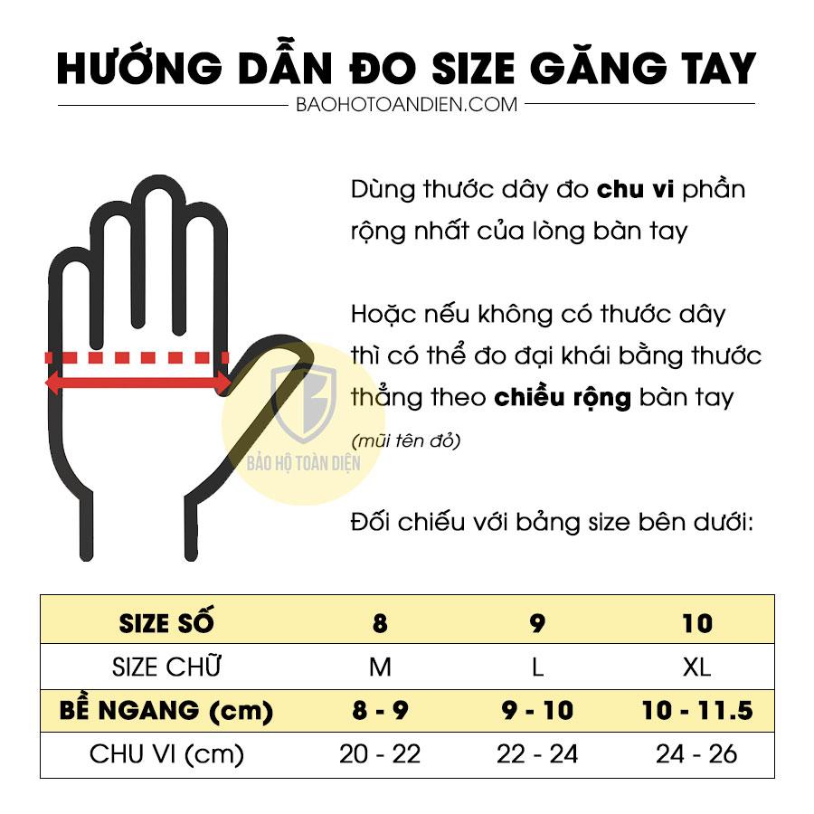 Cách đo size găng tay cao su