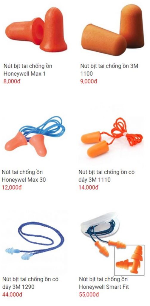 Những mẫu nút bịt tai chống ồn tốt