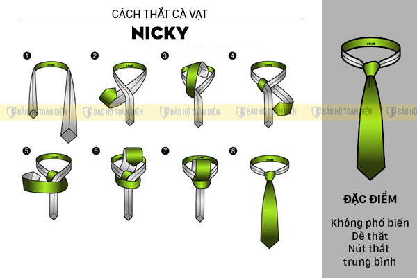 Cách thắt cà vạt Nicky
