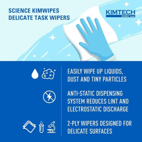 Giấy lau phòng sạch Kimwipes KIMTECH 34721 (hộp 90 tờ)