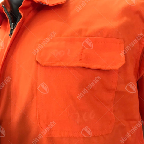 Bộ quần áo liền thân kaki màu cam